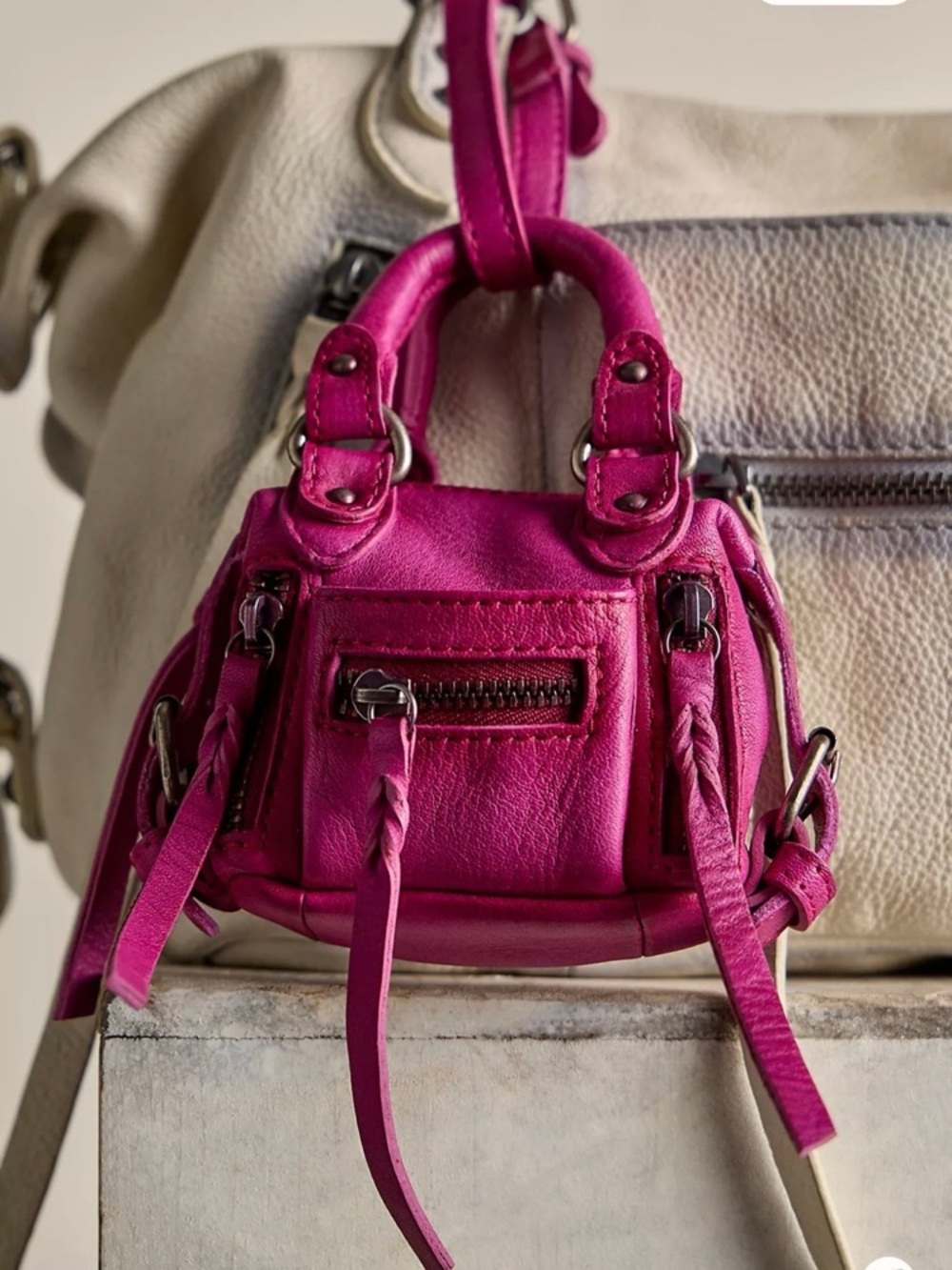NWT FREE PEOPLE We The Free Micro Emerson Mini Bag in Fuchsia